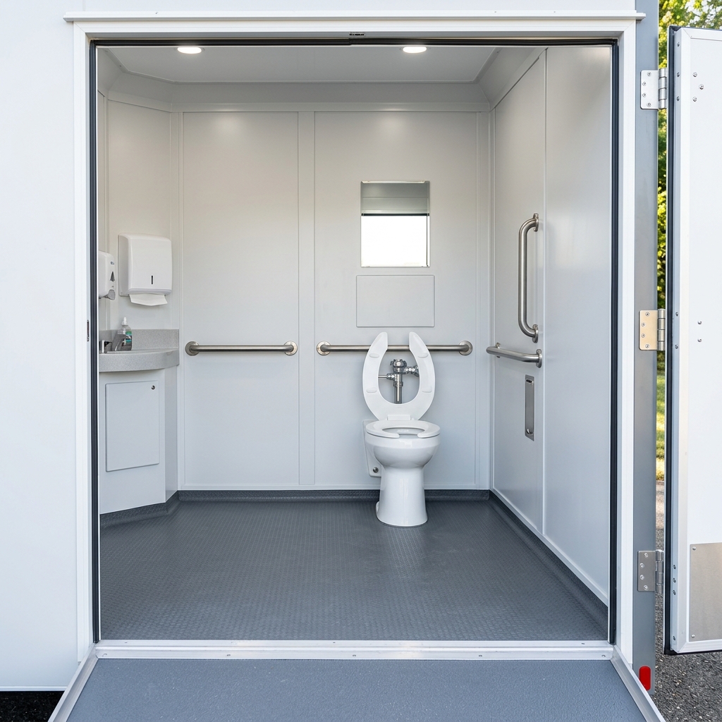 ADA Compliant Porta Potty Interior - Bakersfield CA
