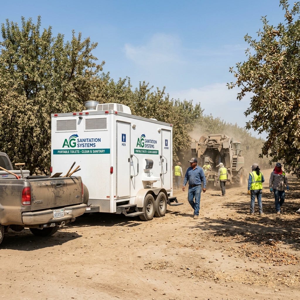 Agricultural Porta Potty Rentals in Wasco CA fields