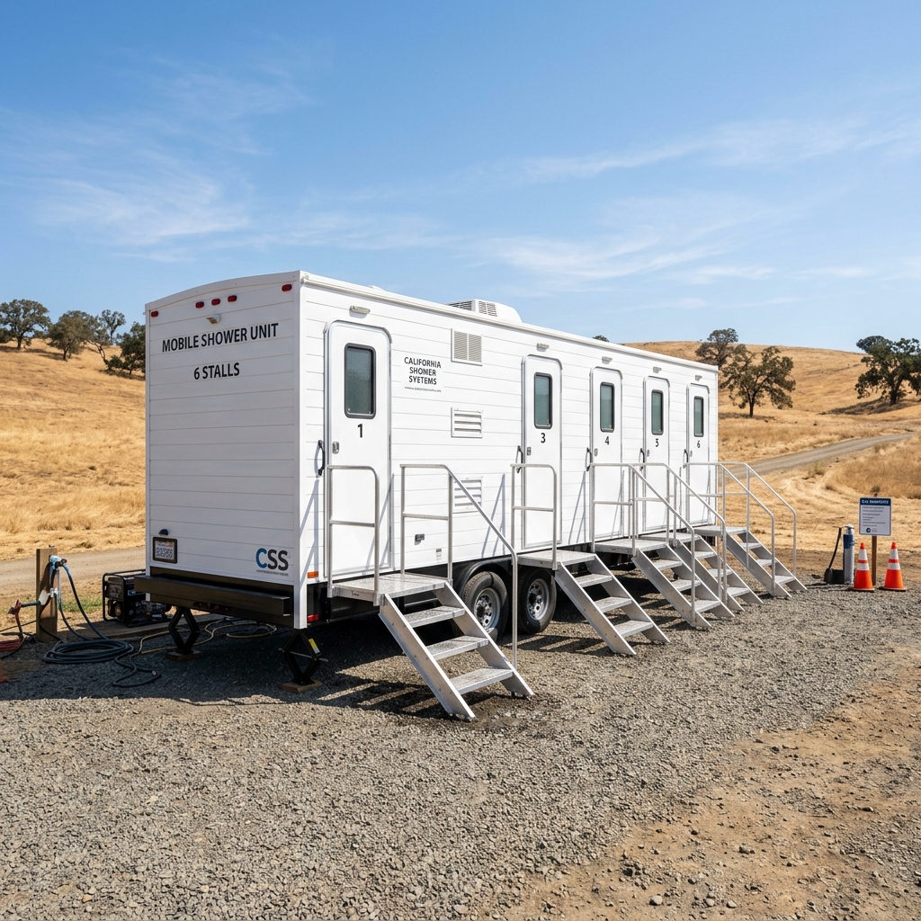 6-Stall Commercial Shower Trailer Bakersfield
