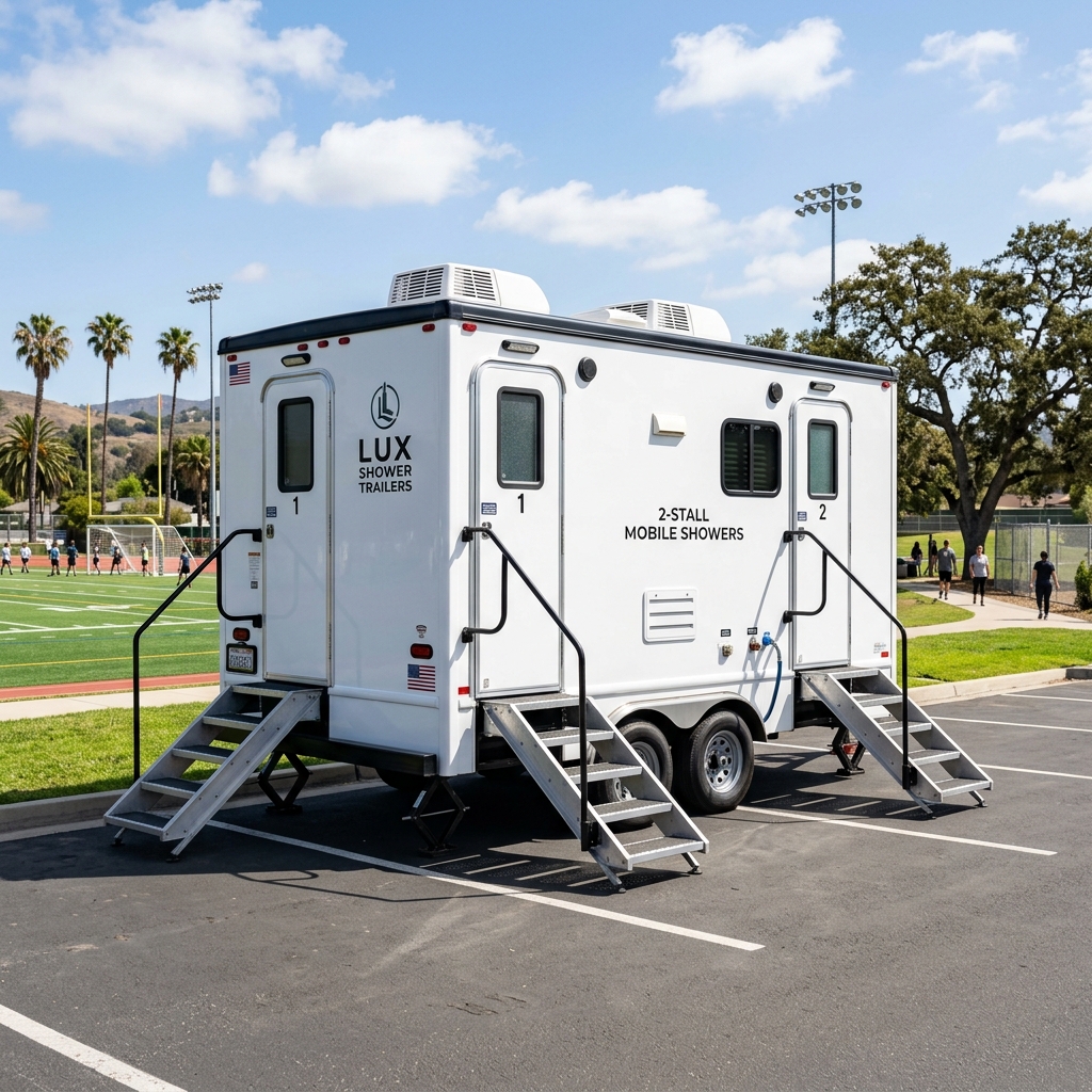 Premium Mobile Shower Trailer Rental in Bakersfield CA