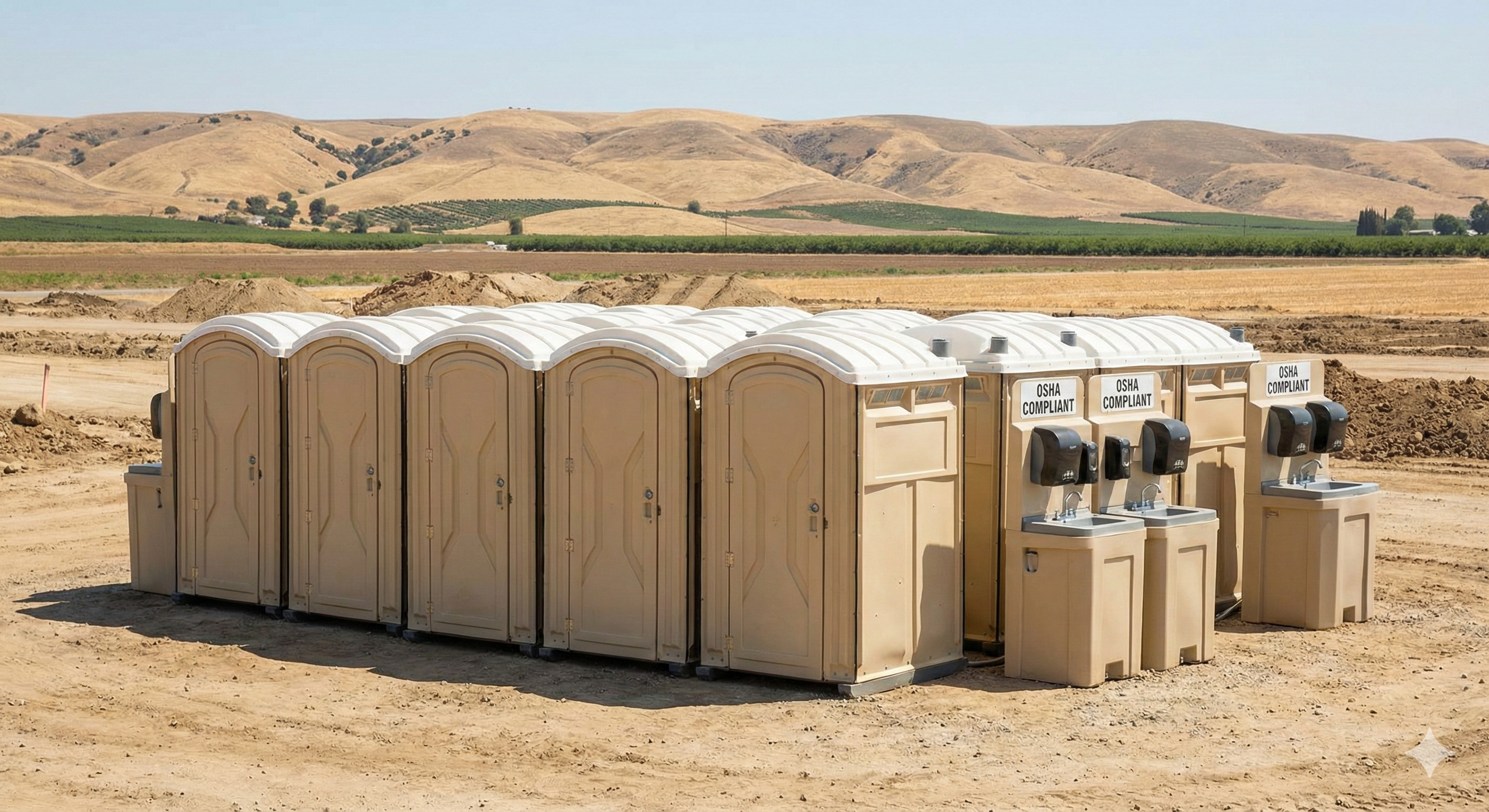 Construction Porta Potty Rentals Bakersfield CA