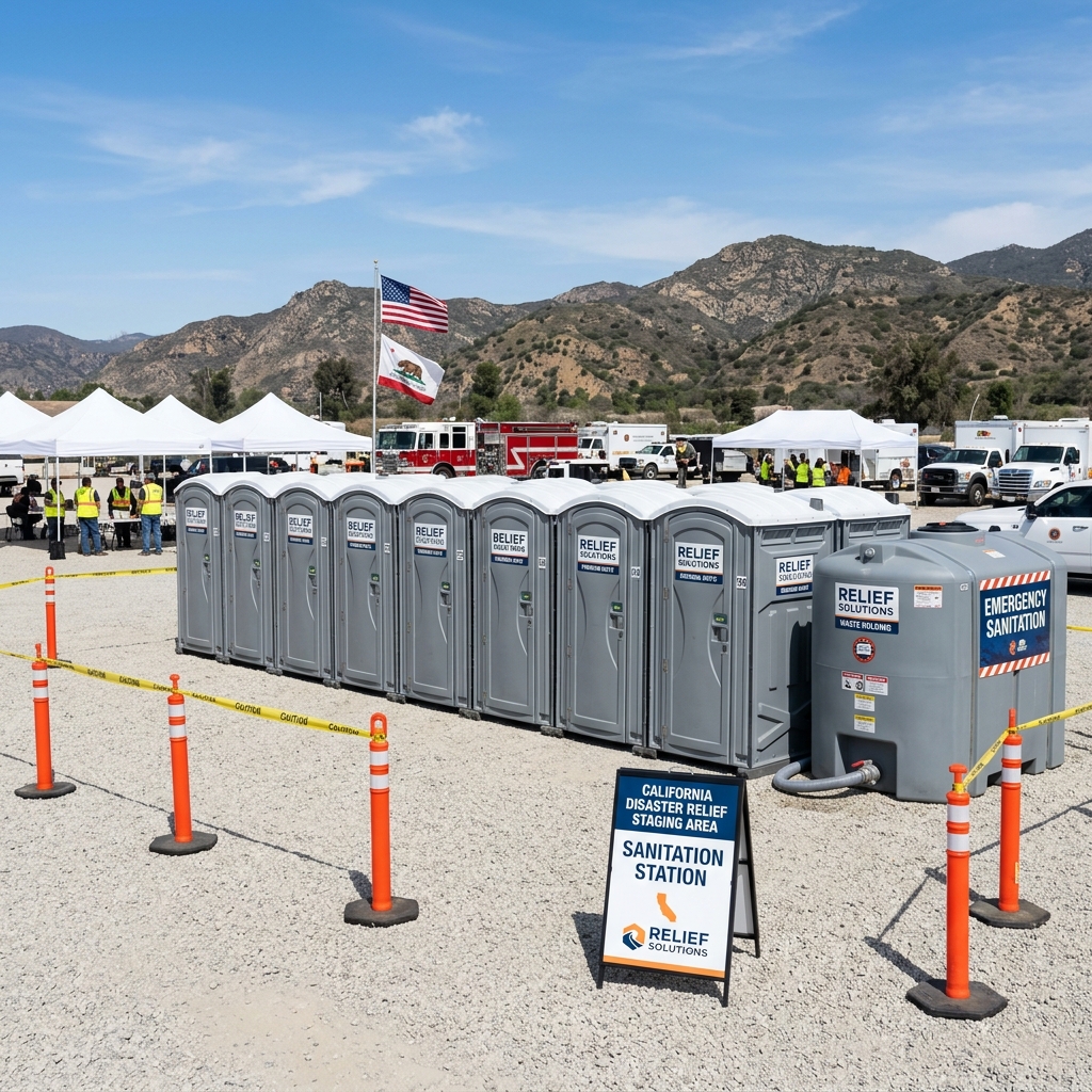 Disaster Relief Deployment with Sanitation Holding Tanks